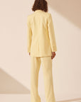 Sara Peak Lapel Blazer - Lemon