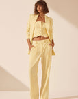 Sara Peak Lapel Blazer - Lemon