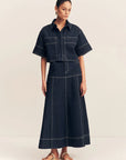 Jaques Flared Midi Skirt