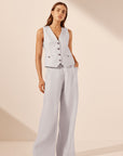 Brisa Tailored Wide Leg Pant - Ice Blue