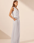 Brisa Tailored Wide Leg Pant - Ice Blue