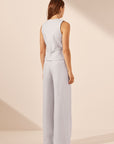 Brisa Tailored Wide Leg Pant - Ice Blue