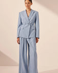 Asher Belted Blazer - Chambray Blue