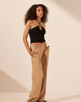 Vento Mid Rise Pant With Belt - Sand