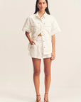 Hana High Waisted Flared Short