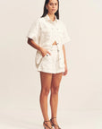 Hana High Waisted Flared Short