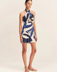 Edward Silk Halter Mini Dress