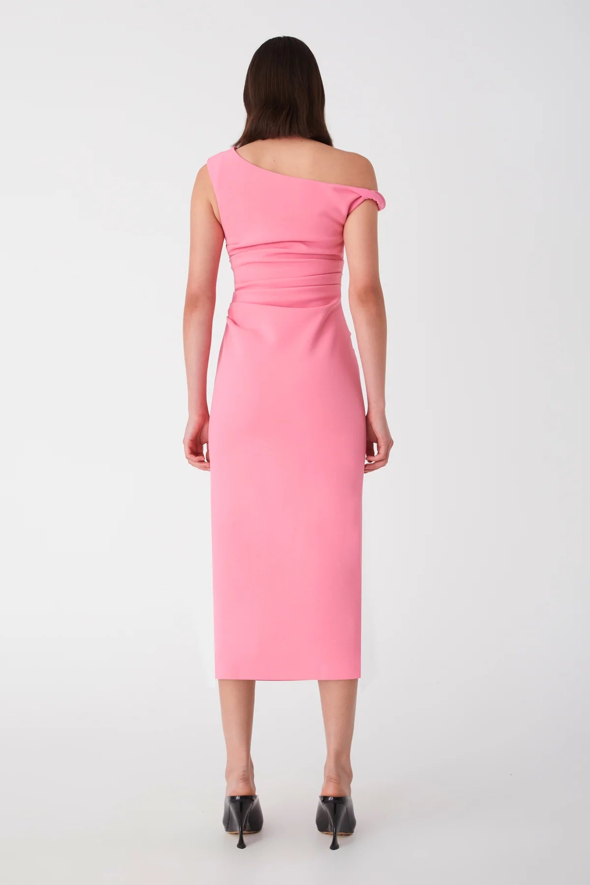 Alaska Midi Dress in Tulip Pink