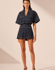 Rita Pleat Mini Skirt