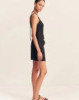 Kasbah Bustier Draped Mini Dress - Black