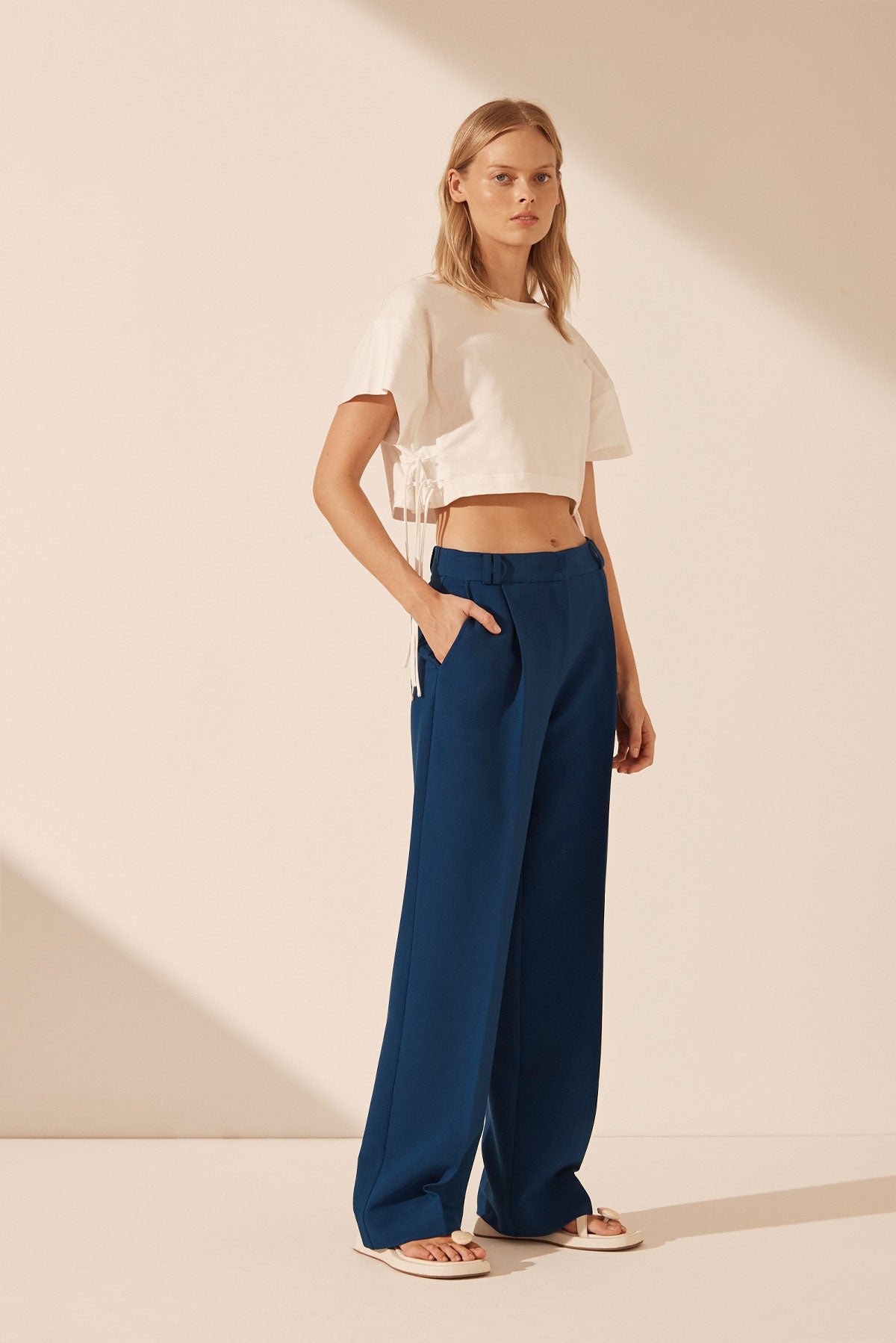 Irena Mid Rise Pant - Ocean