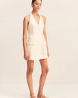 Irena Tailored Wrap Mini Dress - Rice