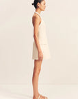 Irena Tailored Wrap Mini Dress - Rice