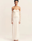 Luminous Lace Strapless Bustier - Ivory