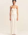 Luminous Lace Strapless Bustier - Ivory