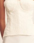Luminous Lace Strapless Bustier - Ivory