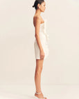 Campbell Ruffle Mini Dress - White