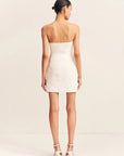 Campbell Ruffle Mini Dress - White