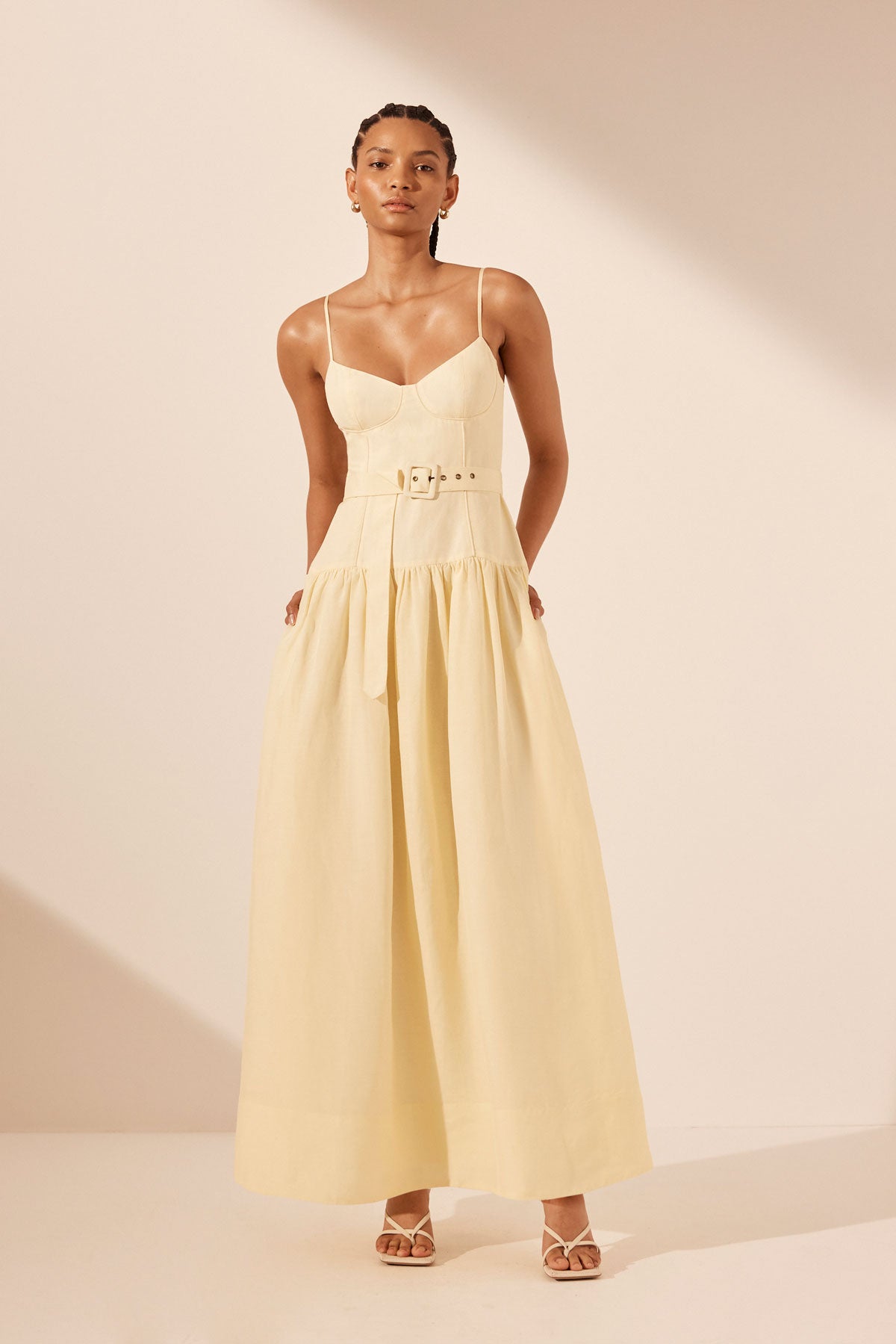 Limon Panelled Bustier Maxi Dress