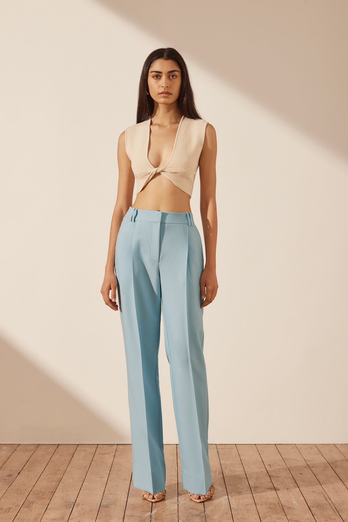 Irena Mid Rise Pant - Cool Blue