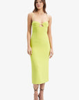 Vienna Midi Dress In Lime