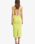 Vienna Midi Dress In Lime