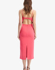 Vienna Midi Dress In Hot Pink