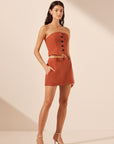 Irena Micro Mini Skirt - Brick Orange