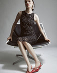Felicia Spot Mesh Midi Dress