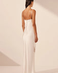 Stratus Lace Panelled Maxi Dress - Ivory