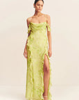 Miller Ruffle Cowl Maxi Dress