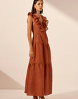 Celeste Layered Maxi Dress - Rust