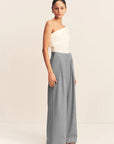 Asher Wide Leg Pant - Smoke Grey