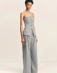 Asher Tailored Top - Smoke Grey
