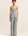 Asher Tailored Top - Smoke Grey