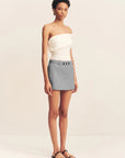 Asher Mini Skirt - Smoke Grey