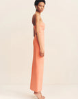 Lani Strapless Draped Maxi Dress - Peach