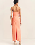Lani Strapless Draped Maxi Dress - Peach