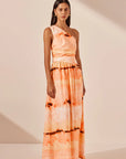 Larissa Asymmetrical Gathered Maxi Dress
