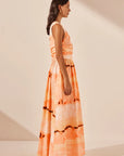 Larissa Asymmetrical Gathered Maxi Dress
