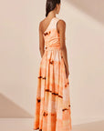 Larissa Asymmetrical Gathered Maxi Dress
