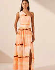 Larissa Asymmetrical Gathered Maxi Dress