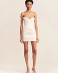 Oakley Strapless Draped Mini Dress - Ivory