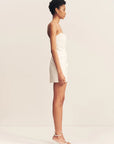 Oakley Strapless Draped Mini Dress - Ivory