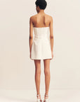 Oakley Strapless Draped Mini Dress - Ivory