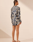 Magnolia Silk Contrast Relaxed Shirt