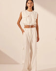 Kasbah Utility Cropped Top - Rice
