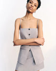 Asher Mini Skirt - Smoke Grey