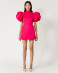 Beth Mini Dress in Hot Pink