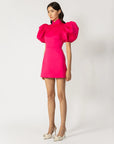 Beth Mini Dress in Hot Pink